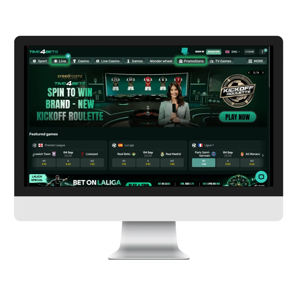 Time4Bets for the Emirates: Betting Line, Casino Floor and Quick Payouts